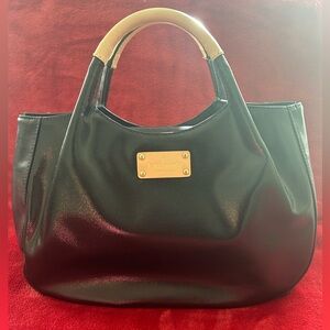 Kate Spade Black Coated Faux Leather Tote